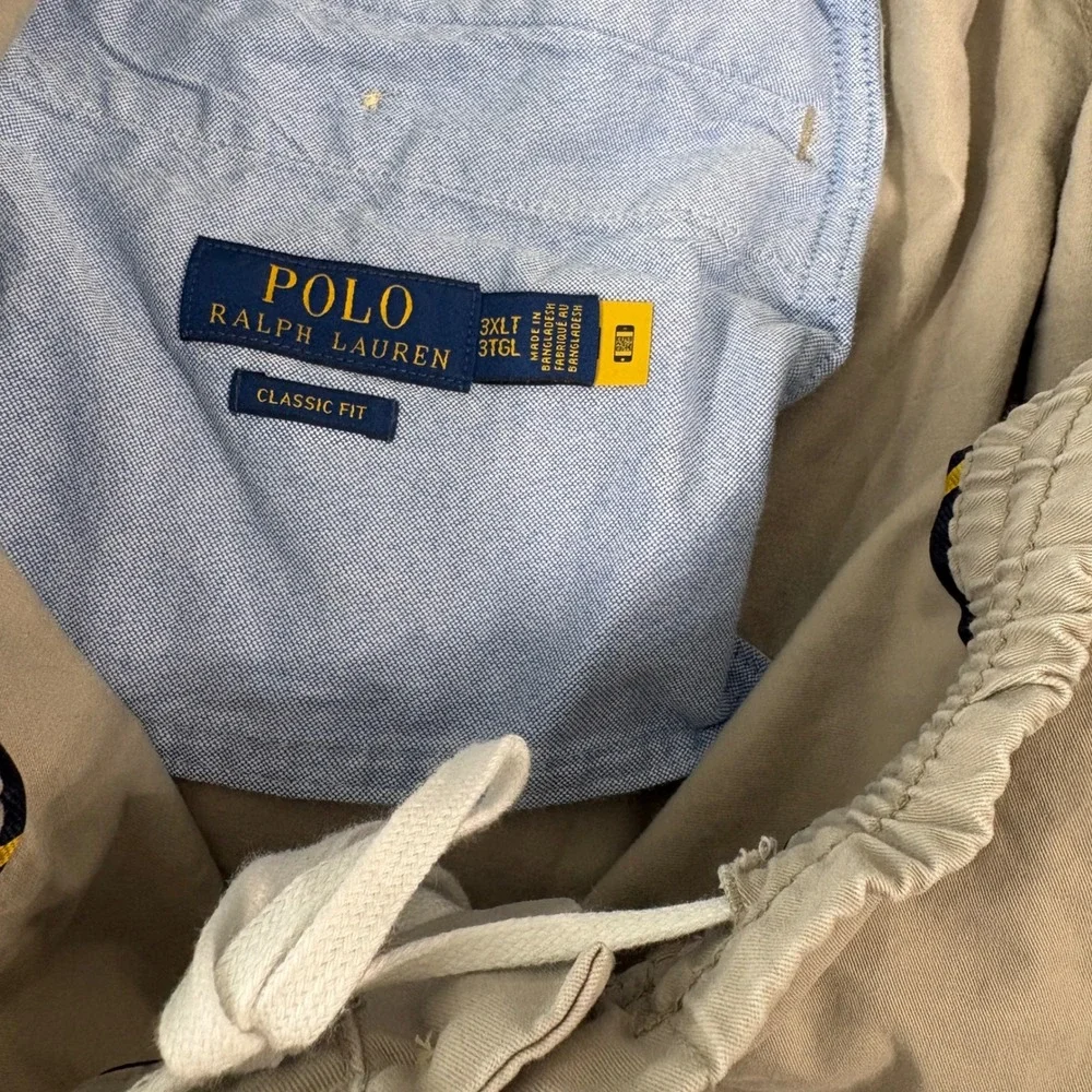 Polo Ralph Lauren Shorts Mens 3XLT Big Tall Khaki Prepster Stretch Chino Classic